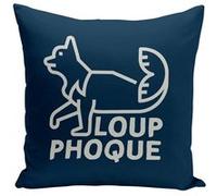Fabulous Housse de coussin bleu Loup-phoque [40x40 cm] Bleu G