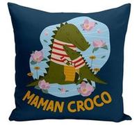 Fabulous Housse de coussin bleu Odile la Maman Crocodile [40x40 cm] Bleu G