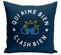 Fabulous Housse de coussin bleu Qui Aime bien Clash bien [40x40 cm] Bleu G