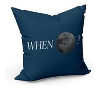 Fabulous Housse de coussin Bleu When to the Moon? [40x40 cm] Bleu G