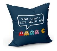 Fabulous Housse de coussin Bleu You Can't Sit With Us Parodie Pac Man [40x40 cm] Bleu G
