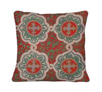 Fabulous Housse de Coussin en Lin - Corinthian Carreau Ancien Medieval Elegant Geometrique Classique Pattern - 40 x 40 cm