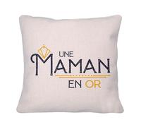 Fabulous Housse de Coussin en Lin - Une Maman en Or Amour Famille Mère - 40 x 40 cm
