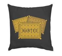 Fabulous Housse de Coussin en Velours Noir - Nantes Biscuit France Ville Sucrerie - 40 x 40 cm Toucher Velours