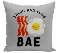 Fabulous Housse de coussin gris BAE Bacon and Eggs [40x40 cm] Gris G