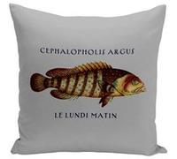 Fabulous Housse de coussin gris Cephalopholis Argus le lundi matin [40x40 cm] Gris G