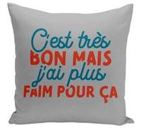 Fabulous Housse de coussin gris C'est très bon mais j'ai plus faim [40x40 cm] Gris G