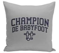 Fabulous Housse de coussin gris Champion de Babyfoot [40x40 cm] Gris G
