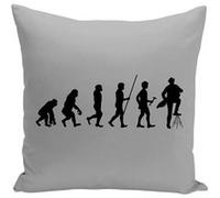 Fabulous Housse de coussin gris Evolution Vielle à Roue [40x40 cm] Gris G