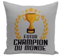 Fabulous Housse de coussin gris Futur Champion du Monde [40x40 cm] Gris G