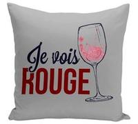 Fabulous Housse de coussin gris Je Vois Rouge [40x40 cm] Gris G