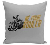 Fabulous Housse de coussin gris Né pour Rouler Moto [40x40 cm] Gris G