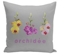 Fabulous Housse de coussin gris Orchidée Chic [40x40 cm] Gris G