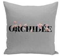 Fabulous Housse de coussin gris Orchidée Minimaliste [40x40 cm] Gris G