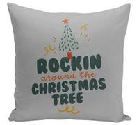 Fabulous Housse de coussin gris Rockin Around the Christmas Tree [40x40 cm] Gris G