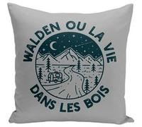 Fabulous Housse de coussin gris Walden ou la vie dans les bois [40x40 cm] Gris G