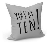 Fabulous Housse de coussin Gris Yo! I'm Ten [40x40 cm] Gris G