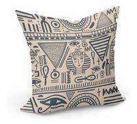 Fabulous Housse de coussin Multicolore Motif Hieroglyphes Egyptiens [40x40 cm] Multicolore G