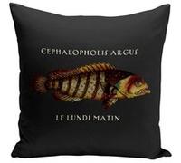 Fabulous Housse de coussin noir Cephalopholis Argus le lundi matin [40x40 cm] Noir G
