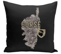 Fabulous Housse de coussin noir Corse carte ancienne [40x40 cm] Noir G