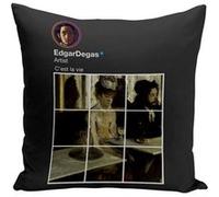 Fabulous Housse de coussin noir Edgar Degas Instagram [40x40 cm] Noir G