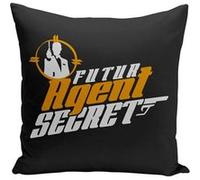 Fabulous Housse de coussin noir Futur Agent Secret [40x40 cm] Noir G