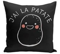 Fabulous Housse de coussin noir J'ai la Patate [40x40 cm] Noir G