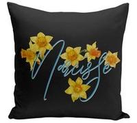Fabulous Housse de coussin noir Narcisse Minimaliste [40x40 cm] Noir G