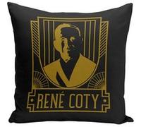 Fabulous Housse de coussin noir René Coty [40x40 cm] Noir G