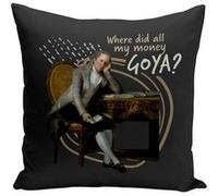 Fabulous Housse de coussin noir Where did all my money Goya ? [40x40 cm] Noir G
