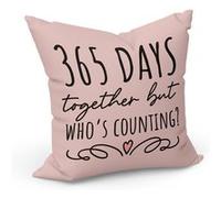 Fabulous Housse de coussin Rose 365 Days Together but Who's Counting [40x40 cm] Rose G