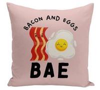 Fabulous Housse de coussin rose BAE Bacon and Eggs [40x40 cm] Rose G