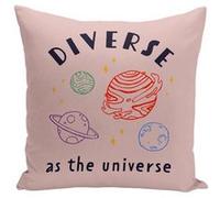 Fabulous Housse de coussin rose Diverse as the Universe [40x40 cm] Rose G