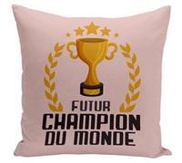 Fabulous Housse de coussin rose Futur Champion du Monde [40x40 cm] Rose G