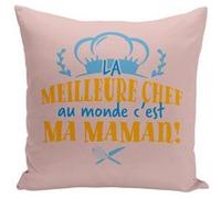 Fabulous Housse de coussin rose La Meilleure Chef au Monde c'est ma Maman [40x40 cm] Rose G