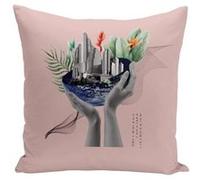 Fabulous Housse de coussin rose Le monde entre tes main [40x40 cm] Rose G