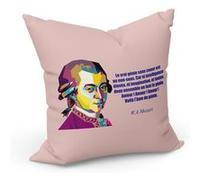 Fabulous Housse de coussin Rose Le Vrai Génie Sans Coeur Est Un Non-sens Mozart [40x40 cm] Rose G