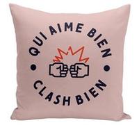 Fabulous Housse de coussin rose Qui Aime bien Clash bien [40x40 cm] Rose G