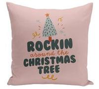 Fabulous Housse de coussin rose Rockin Around the Christmas Tree [40x40 cm] Rose G