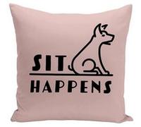 Fabulous Housse de coussin rose Sit Happens [40x40 cm] Rose G