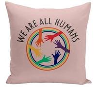 Fabulous Housse de coussin rose We Are All Humans LGBT [40x40 cm] Rose G