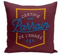 Fabulous Housse de coussin rouge Certifié Parrain de l'Année [40x40 cm] Rouge G