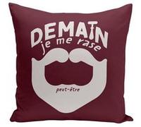 Fabulous Housse de coussin rouge Demain je me rase (peut-être) [40x40 cm] Rouge G