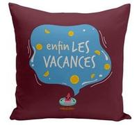 Fabulous Housse de coussin rouge Enfin Les Vacances [40x40 cm] Rouge G