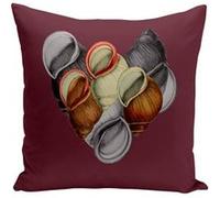 Fabulous Housse de coussin rouge Escargot minimaliste [40x40 cm] Rouge G