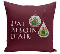 Fabulous Housse de coussin rouge J'ai besoin d'air [40x40 cm] Rouge G