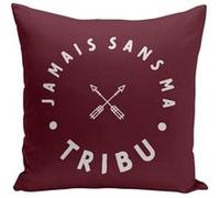 Fabulous Housse de coussin rouge Jamais sans ma Tribu Famille [40x40 cm] Rouge G
