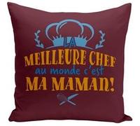 Fabulous Housse de coussin rouge La Meilleure Chef au Monde c'est ma Maman [40x40 cm] Rouge G