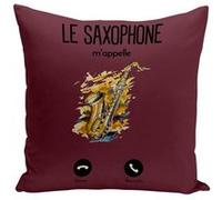 Fabulous Housse de coussin rouge Le Saxophone M'Appelle [40x40 cm] Rouge G