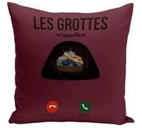 Fabulous Housse de coussin rouge Les Grottes M'Appellent [40x40 cm] Rouge G